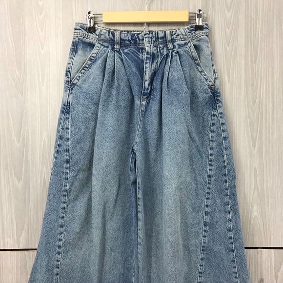 Free People We The Free Equinox Denim Trousers Jeans Open Sky Wide Leg Size 27 - Picture 3 of 14